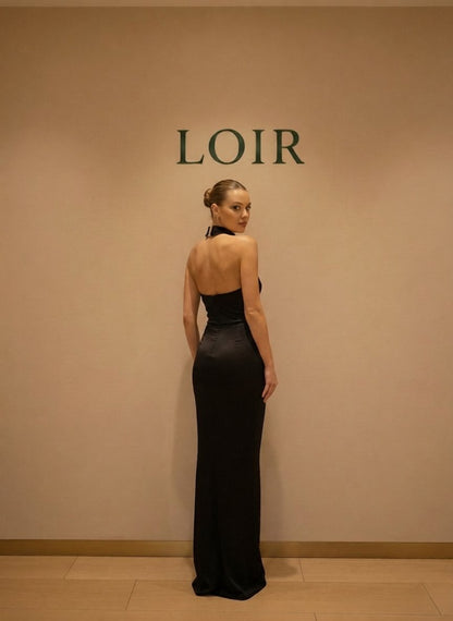 Robe Bella fluide à col bijou