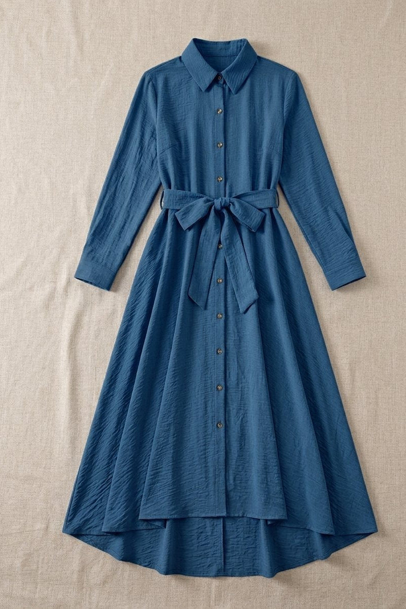 Robe Chemisier Manches Longues