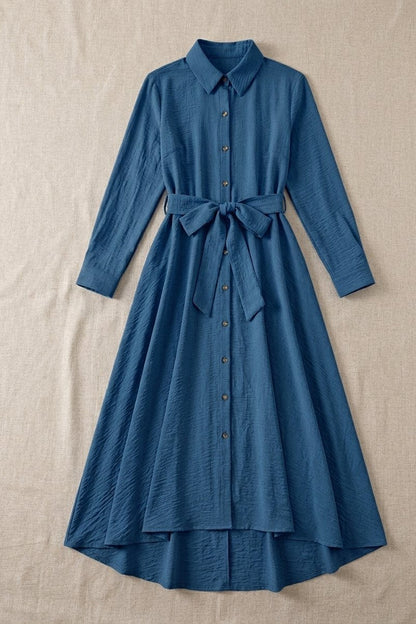 Robe Chemisier Manches Longues