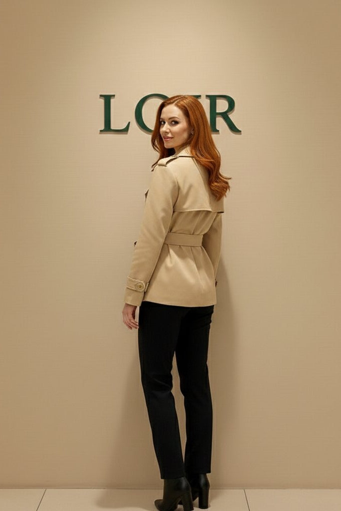 Manteau Elara ample à col croisé et silhouette parisienne
