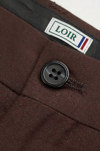 Costume Diplomate à Revers en Pointe Marron Tailoring