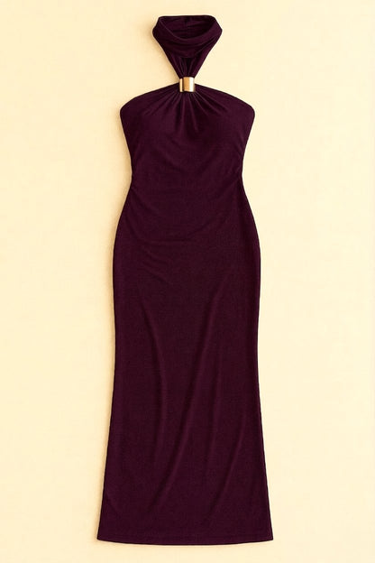 Robe Bella fluide à col bijou