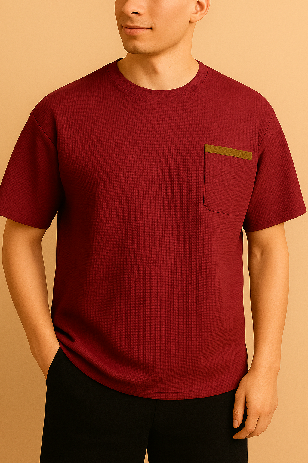 Camiseta Adrien em poliéster com bolso