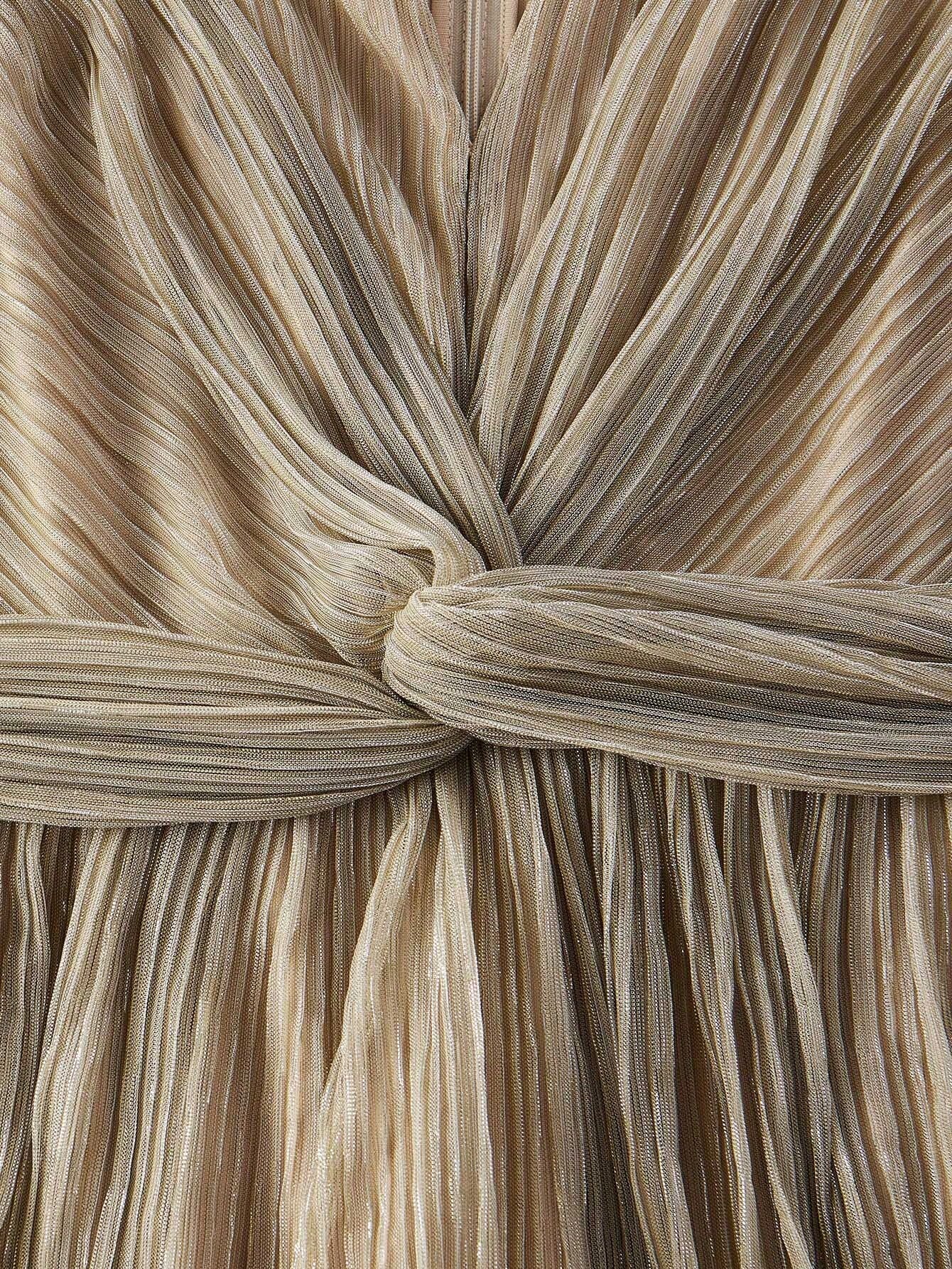 Robe Midi Cocktail à Twist Texturé