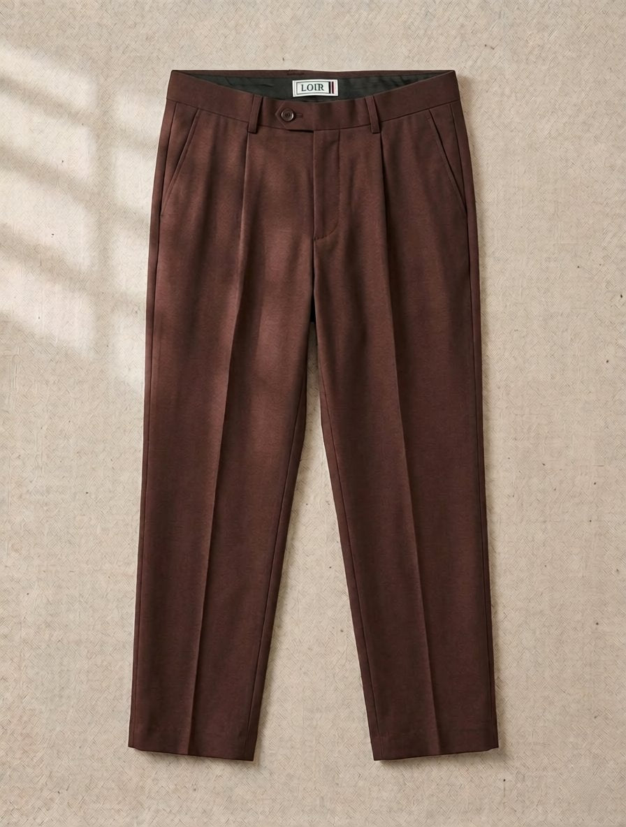 Costume Diplomate à Revers en Pointe Marron Tailoring