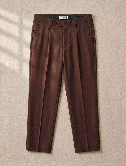 Costume Diplomate à Revers en Pointe Marron Tailoring