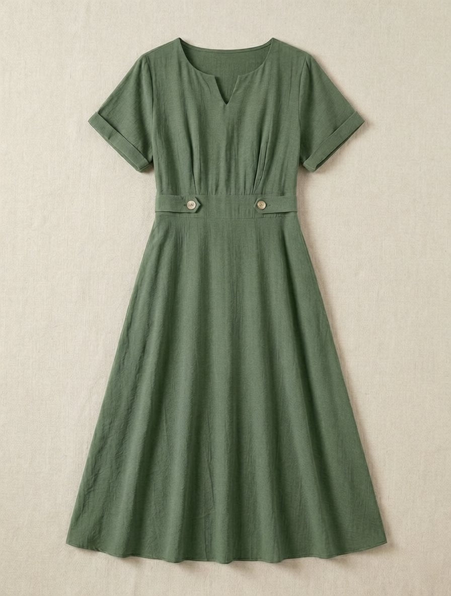 Robe Maxi Manches Chauve-Souris Encolure Entaillée