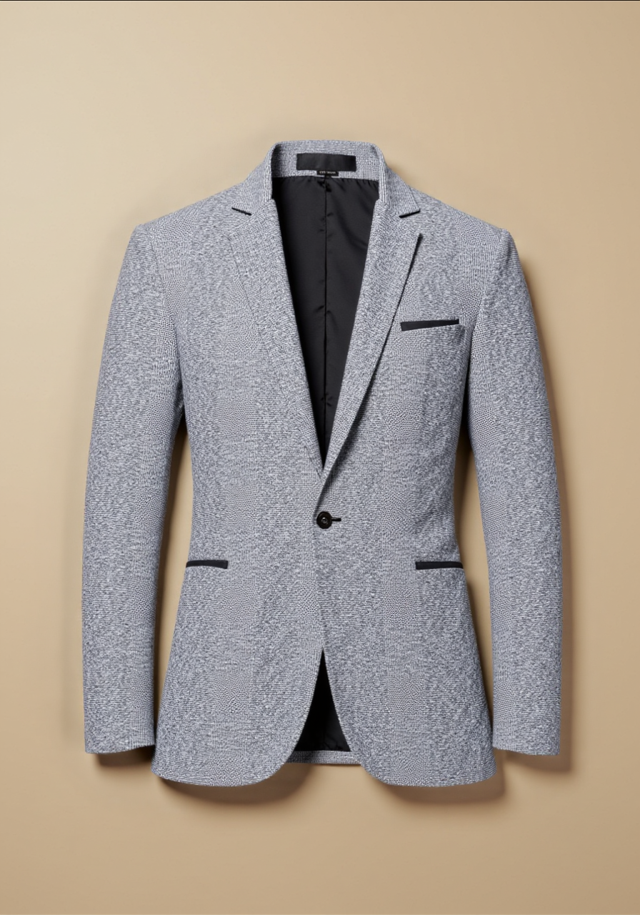 Blazer Clairvaux em tecido jaspeado cinza