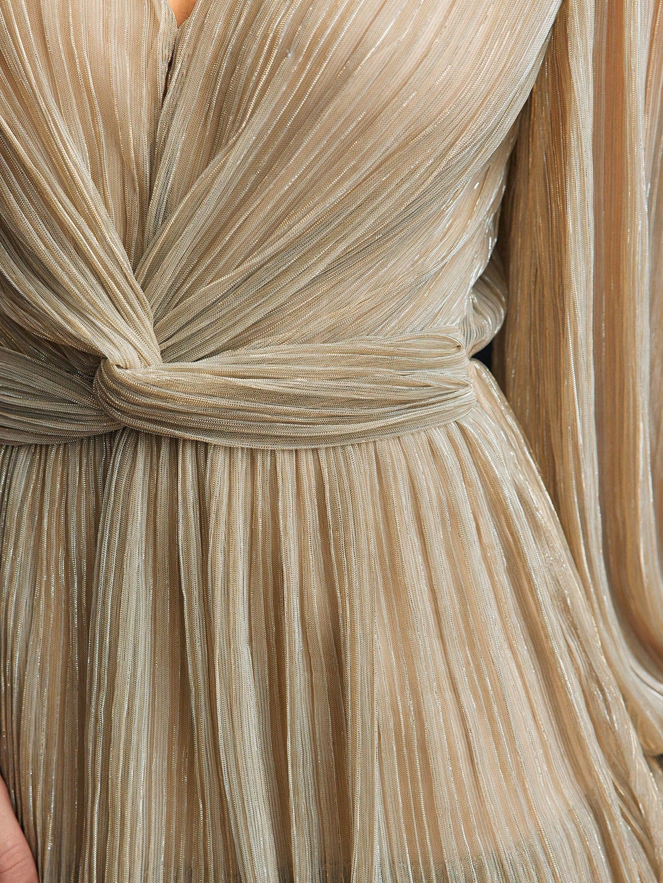 Robe Midi Cocktail à Twist Texturé