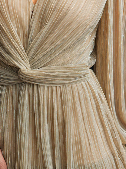 Robe Midi Cocktail à Twist Texturé