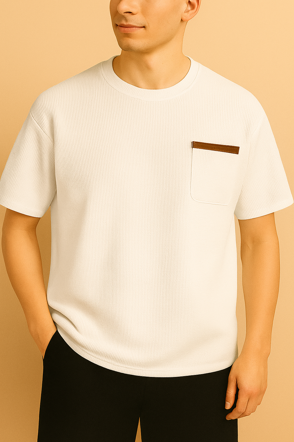 Camiseta Adrien em poliéster com bolso