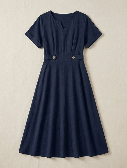 Robe Maxi Manches Chauve-Souris Encolure Entaillée