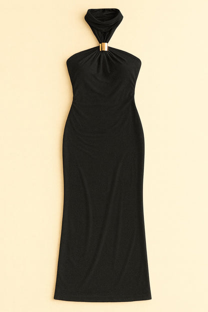Robe Bella fluide à col bijou