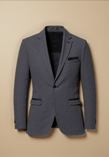 Blazer Clairvaux em tecido jaspeado cinza