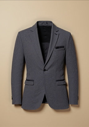 Blazer Clairvaux em tecido jaspeado cinza