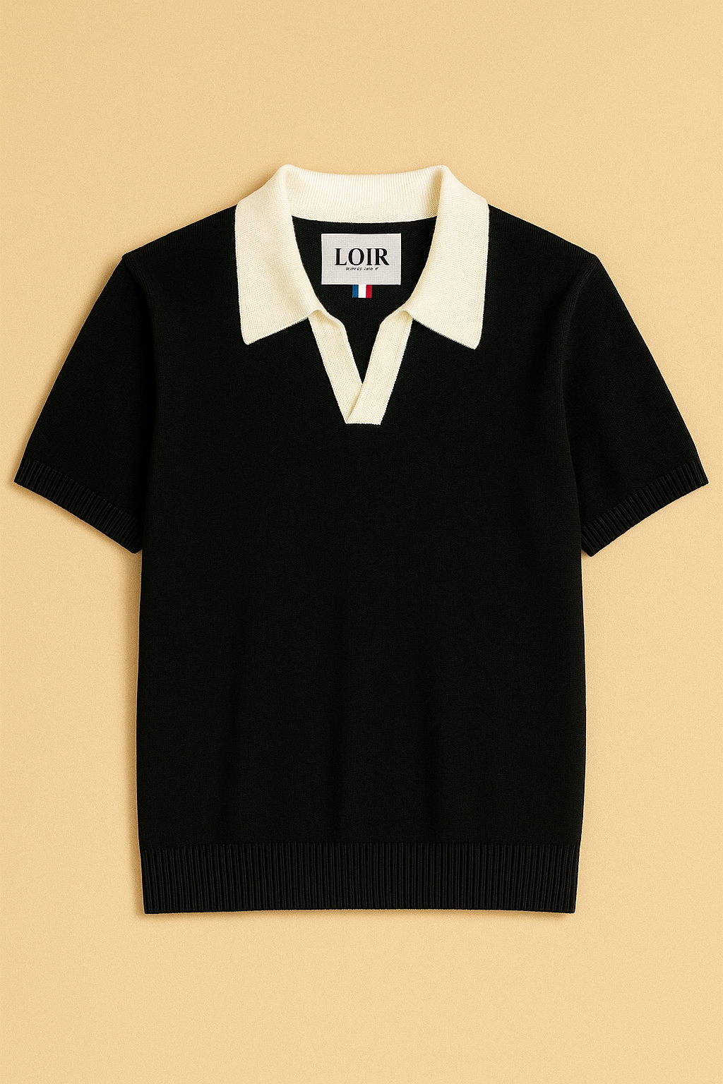 Suéter Riviera tricot de lã com gola polo