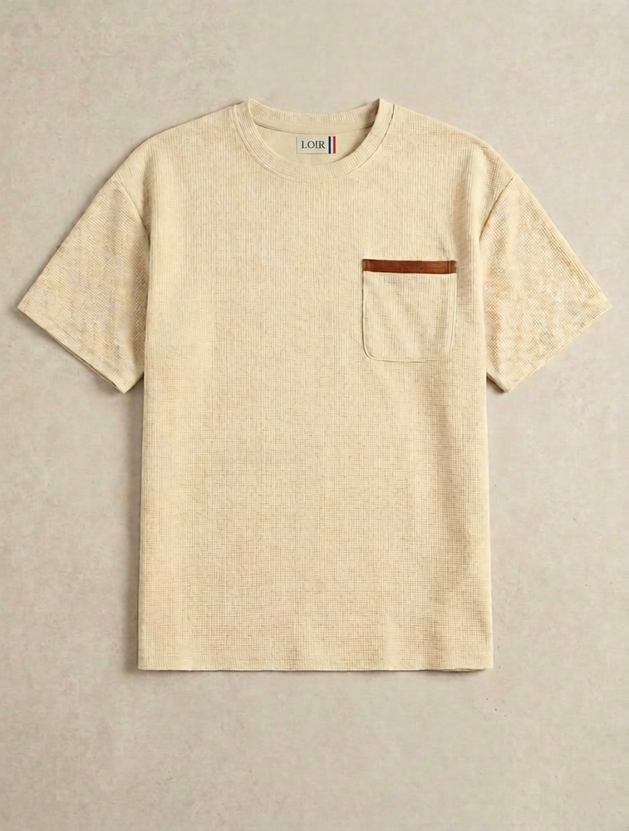 T-shirt Adrien en maille technique avec poche contrastée