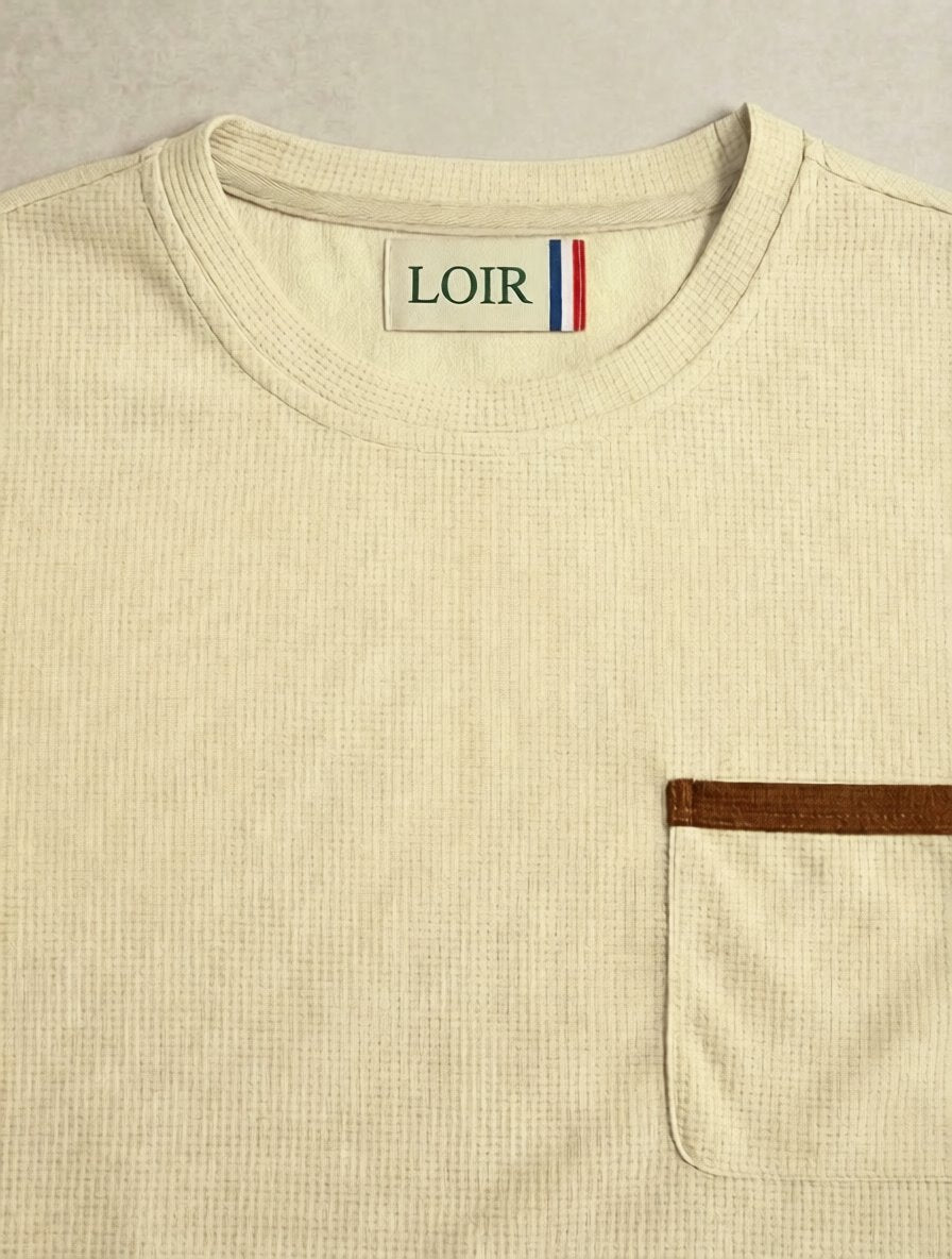 T-shirt Adrien en maille technique avec poche contrastée