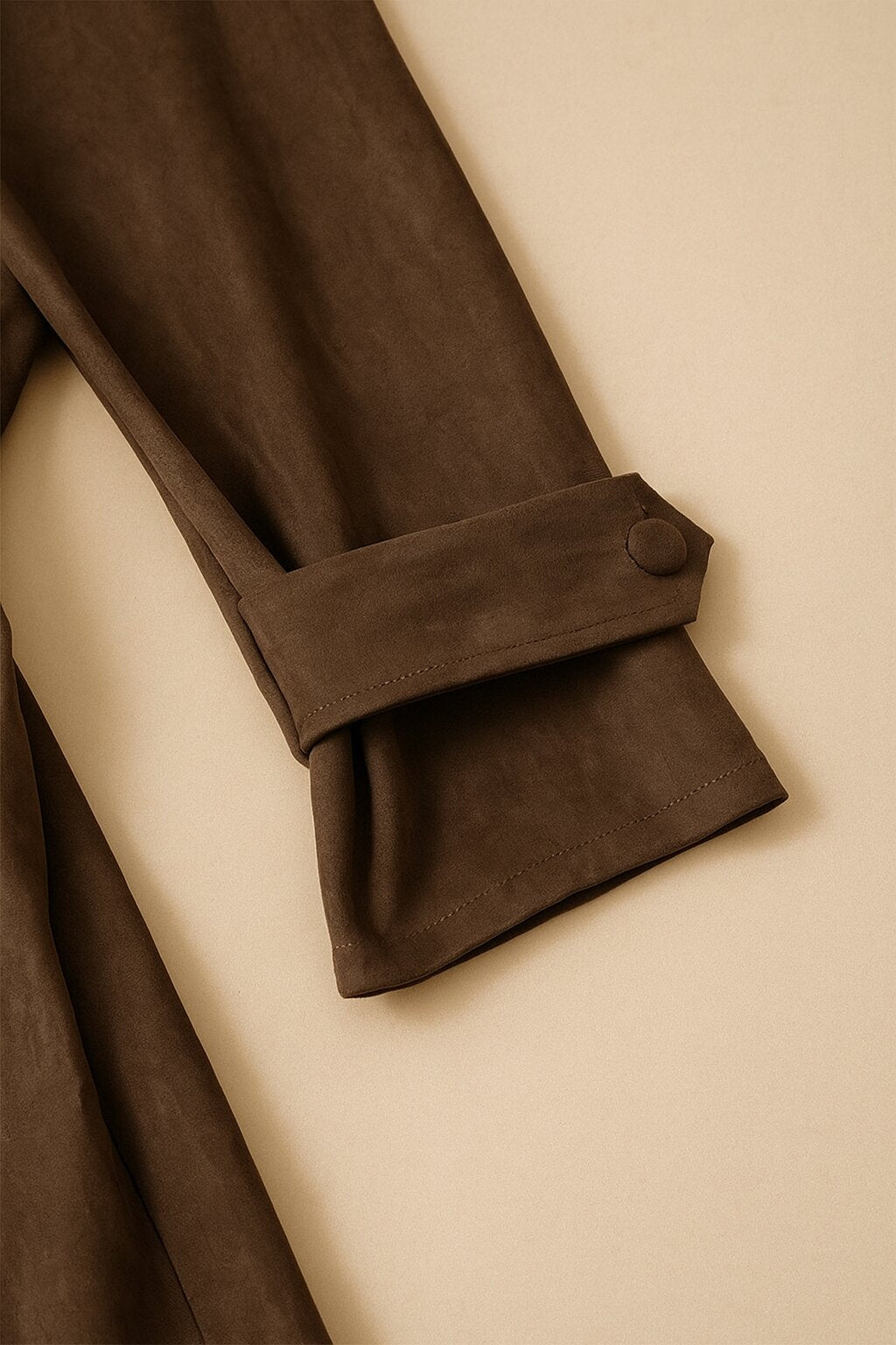 Manteau Daphné ceinturée en suède doux