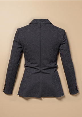 Blazer Clairvaux em tecido jaspeado cinza