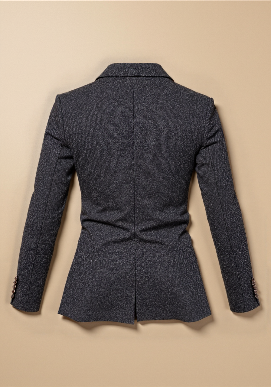 Blazer Clairvaux em tecido jaspeado cinza