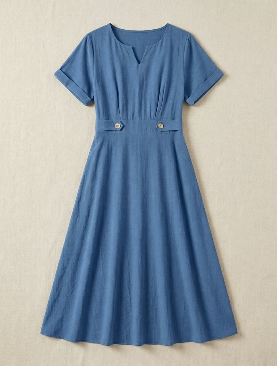 Robe Maxi Manches Chauve-Souris Encolure Entaillée