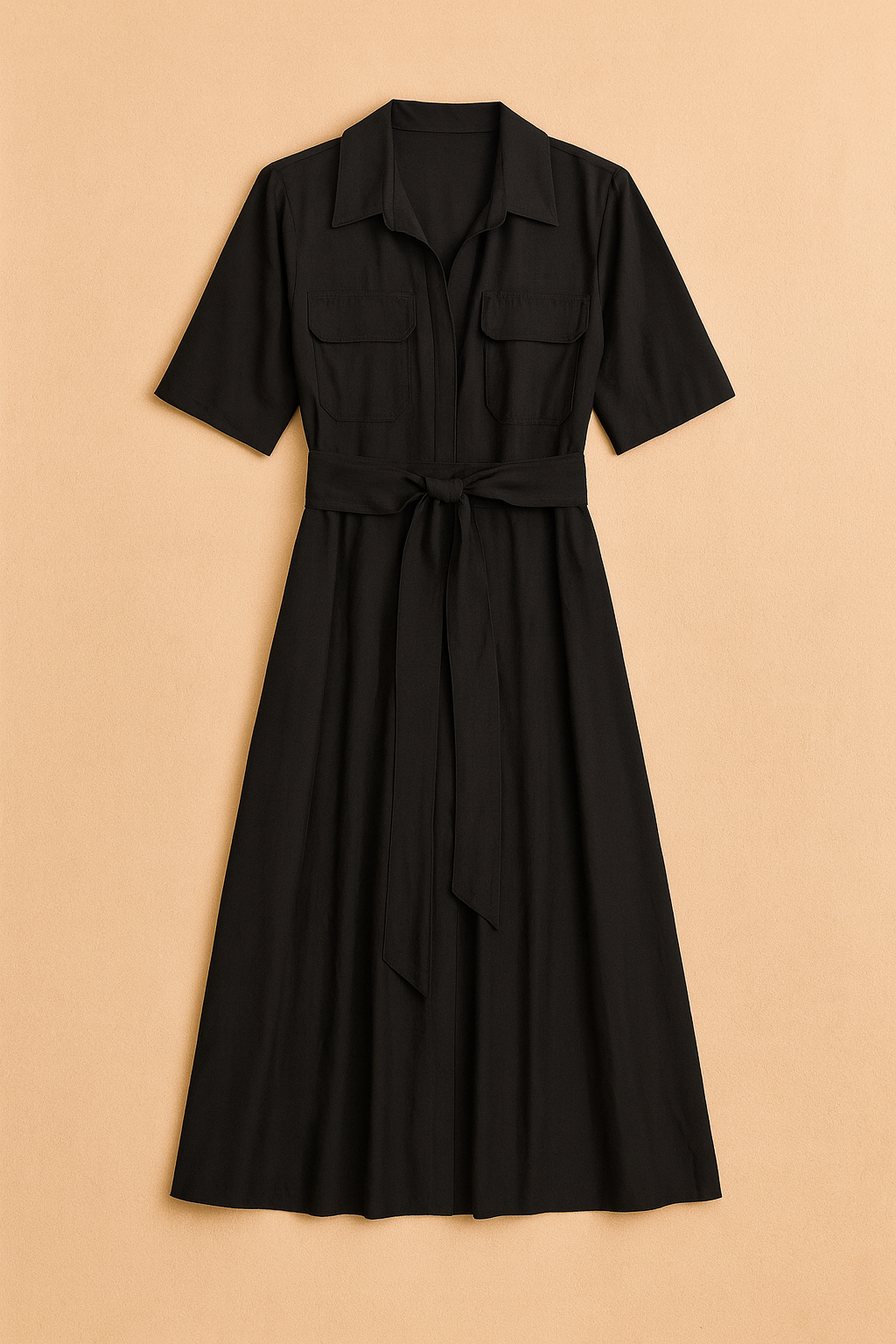 Robe Céleste boutonnée à taille définie