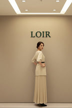 Robe Solange fluide à coupe droite et jupe plissée