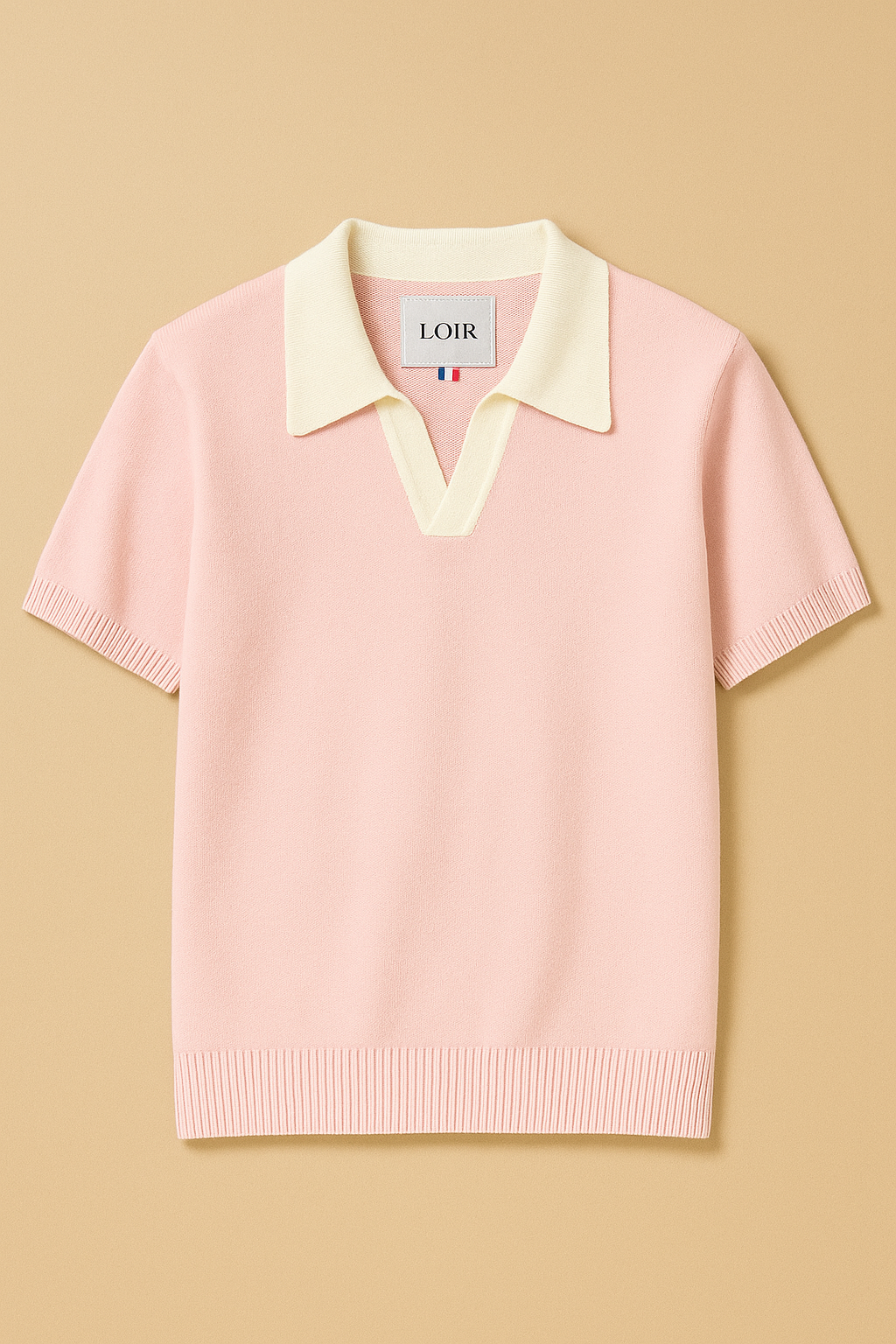 Suéter Riviera tricot de lã com gola polo