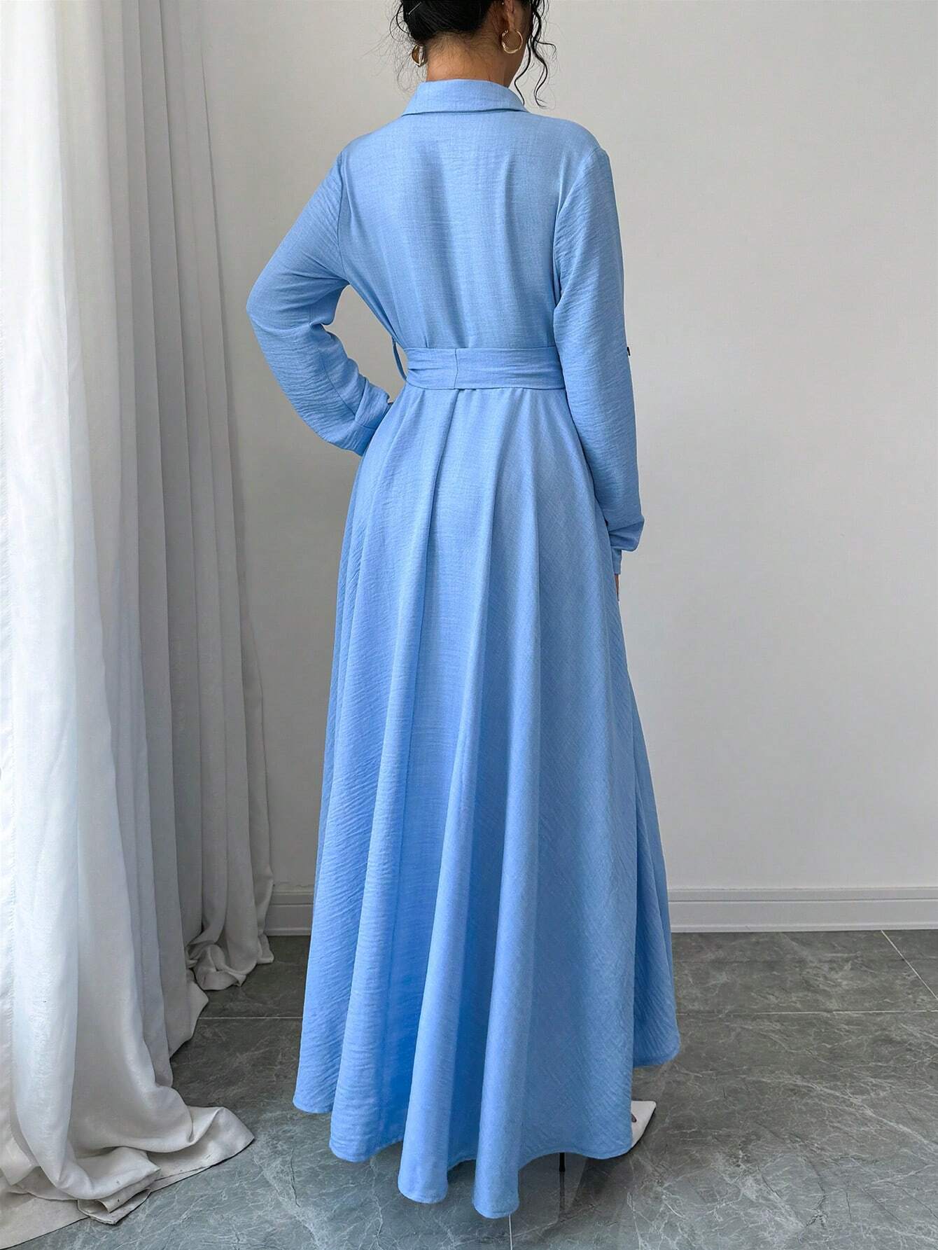 Robe Chemisier Manches Longues