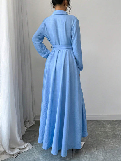 Robe Chemisier Manches Longues