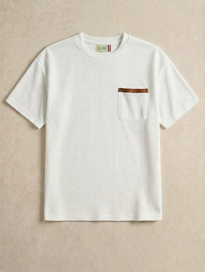 T-shirt Adrien en maille technique avec poche contrastée