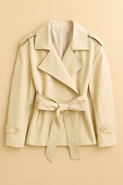 Manteau Elara ample à col croisé et silhouette parisienne