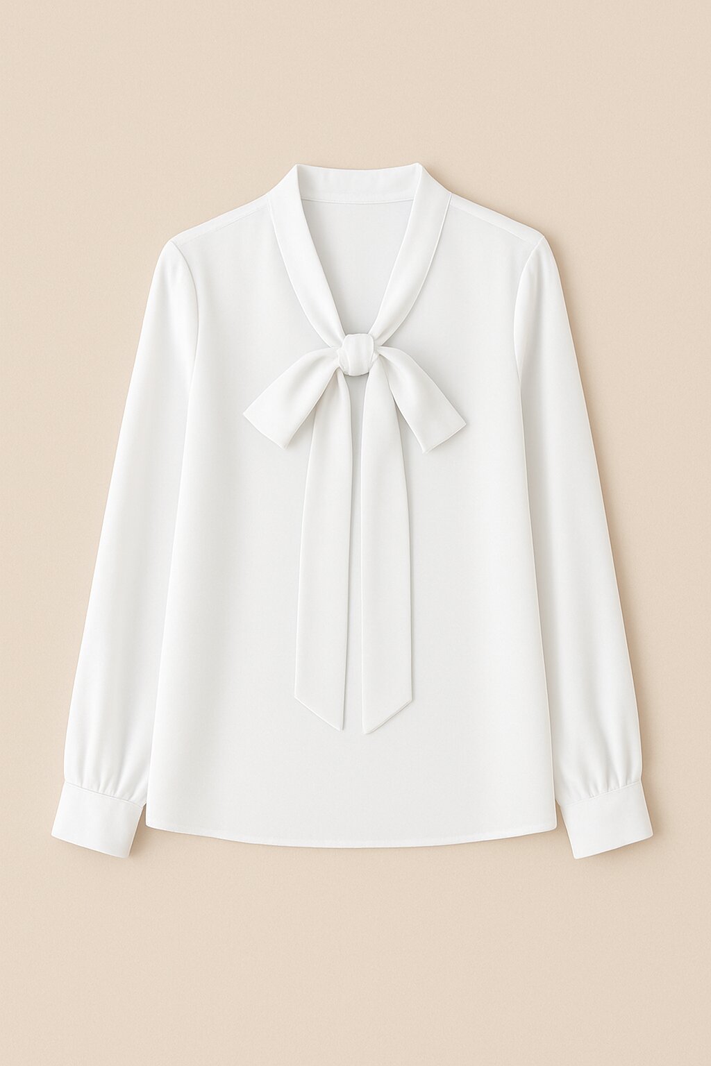 Chemisier Anaïs en bleu ciel à lavallière souple