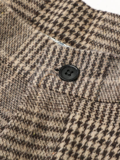 Costume Diplomate à Revers en Pointe Gris à Carreaux Tailoring