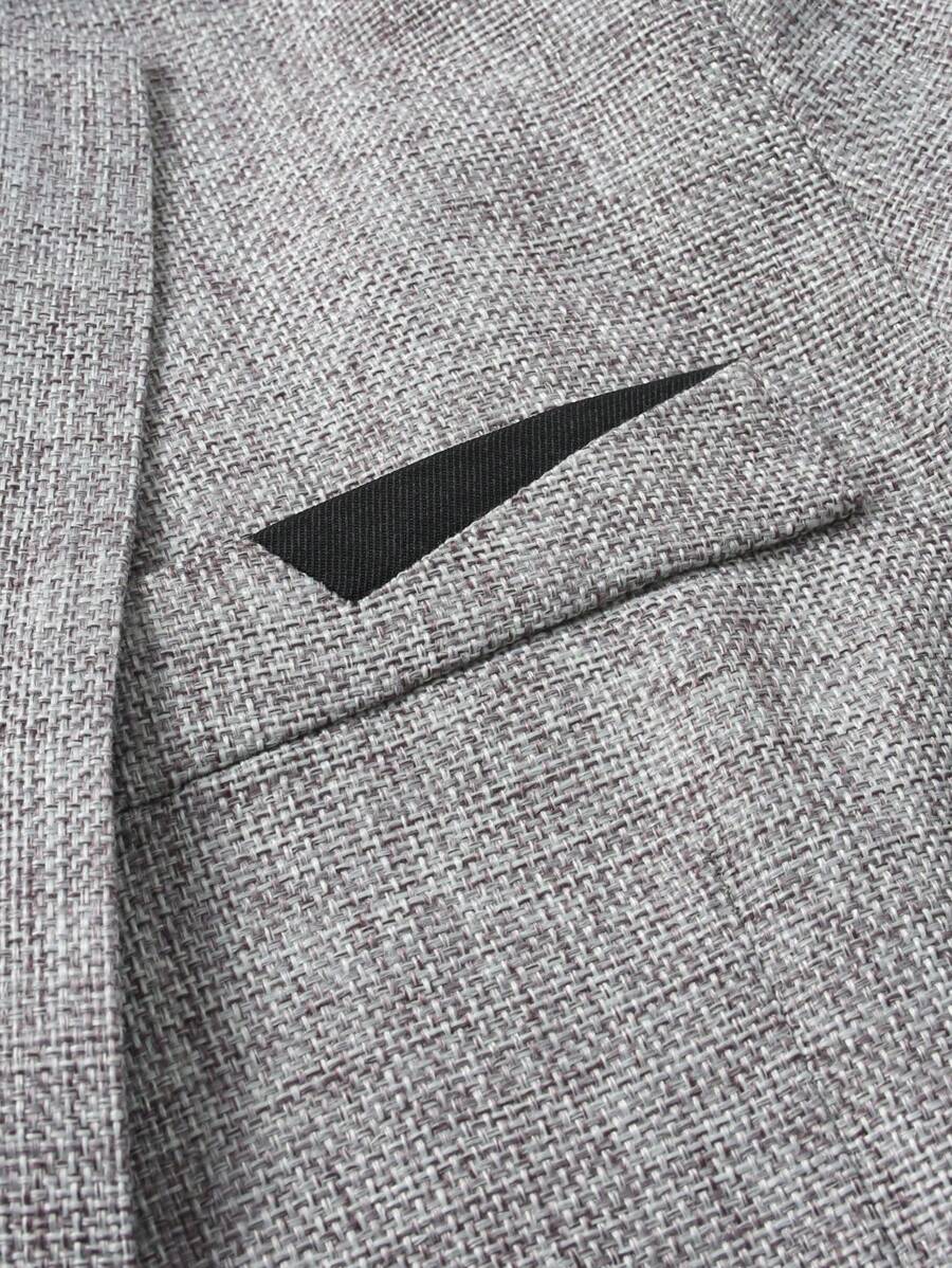 Blazer Clairvaux em tecido jaspeado cinza