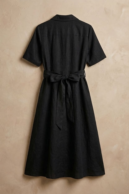Robe Céleste boutonnée à taille définie