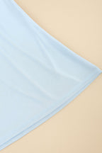 Robe Liora sirène à col montant et fleur brodée