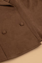 Manteau Daphné ceinturée en suède doux