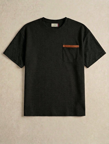 T-shirt Adrien en maille technique avec poche contrastée