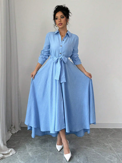 Robe Chemisier Manches Longues