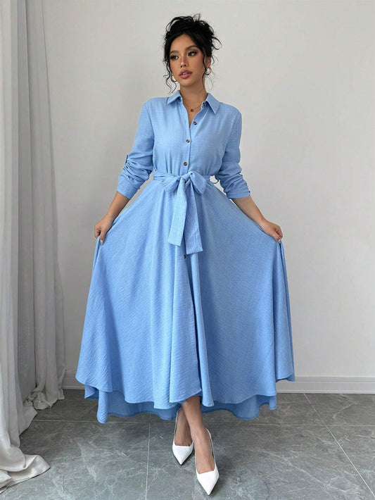 Robe Chemisier Manches Longues