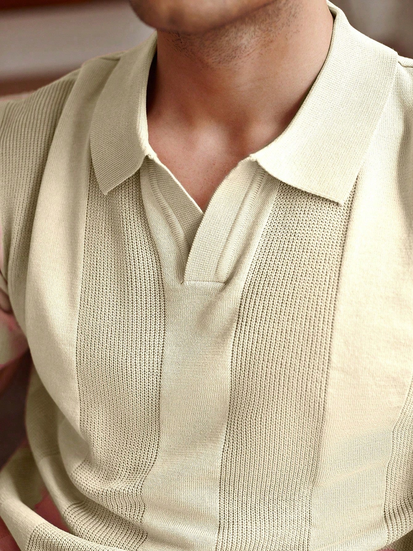 Chemise Polo Slim Maille Tricotée