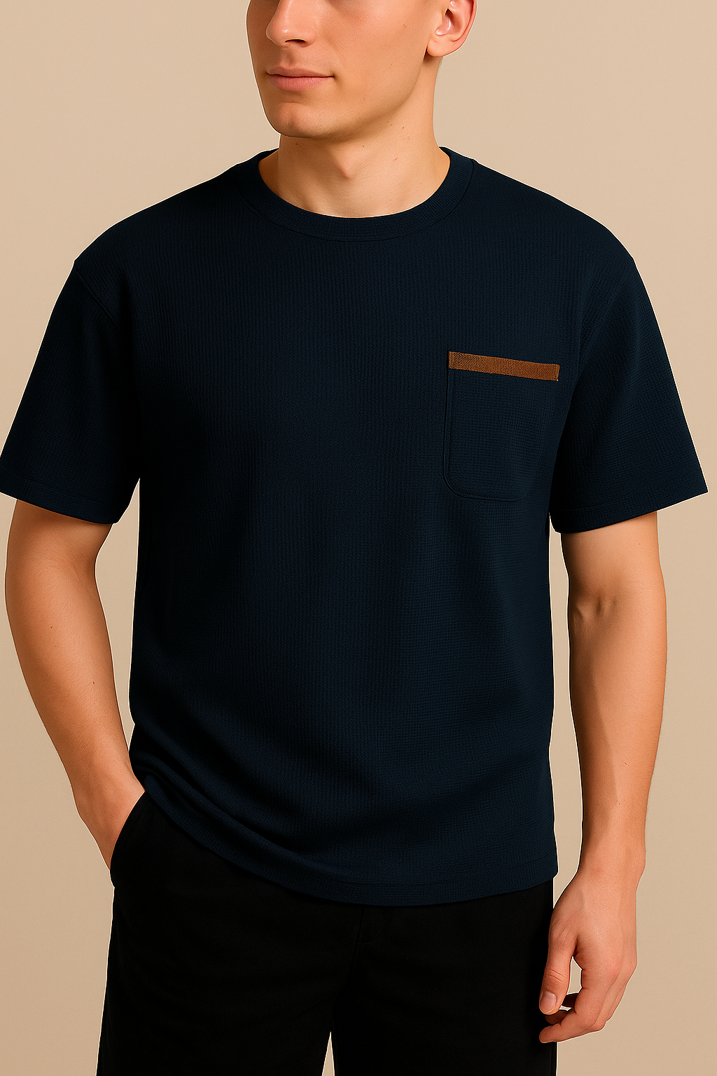 Camiseta Adrien em poliéster com bolso