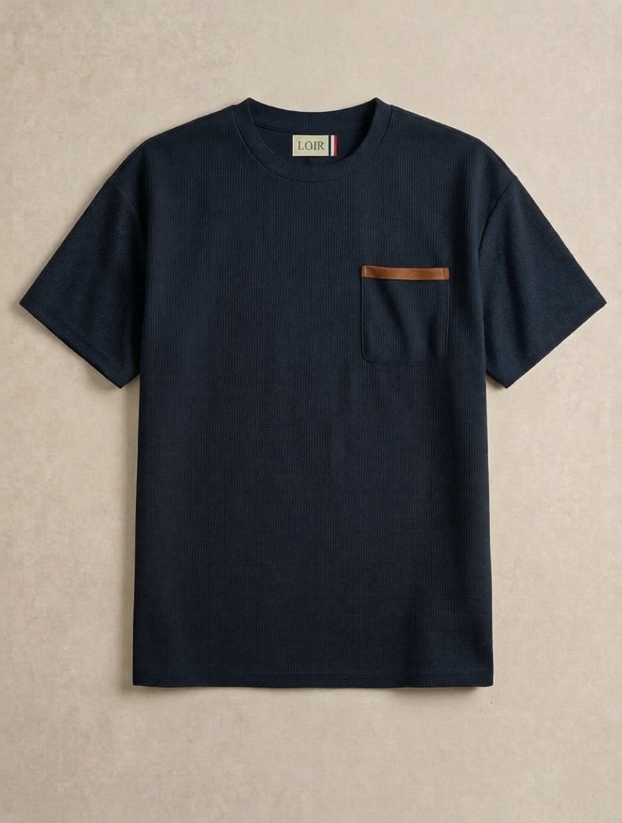 T-shirt Adrien en maille technique avec poche contrastée