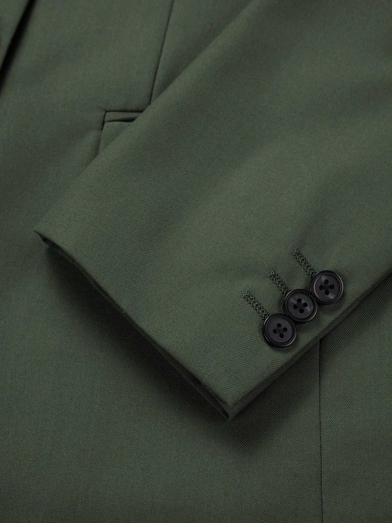 Costume Diplomate à Revers en Pointe Vert Militaire Tailoring