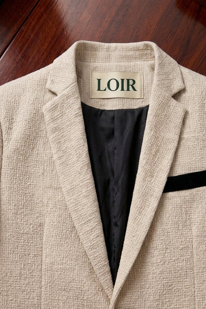 Ensemble Blazer à Revers Contrast