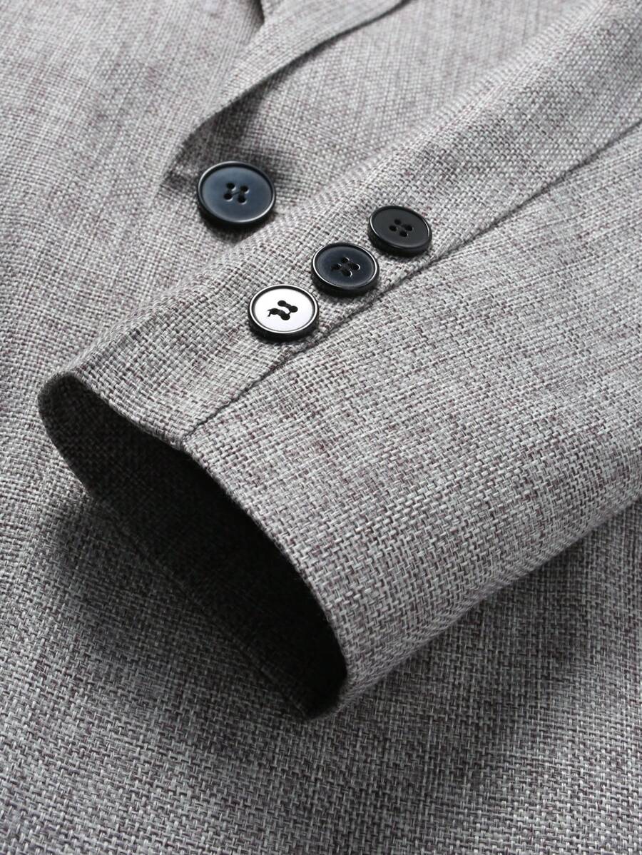 Blazer Clairvaux em tecido jaspeado cinza