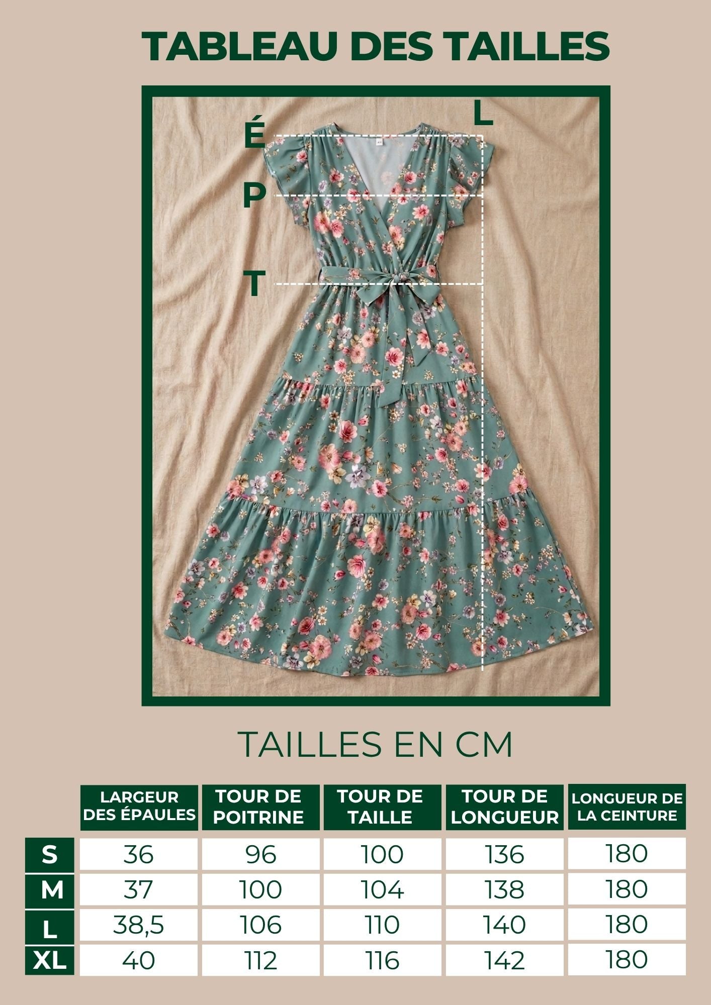 Robe d'Été Ceinturée Manches Papillons Floral Volanté