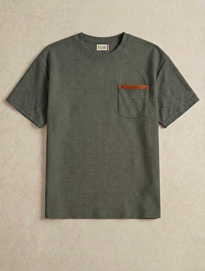 T-shirt Adrien en maille technique avec poche contrastée